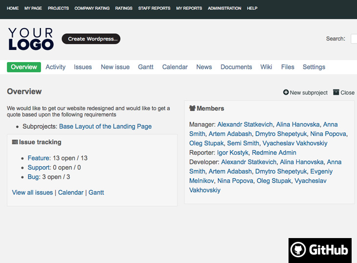 Redmine Earth Thema 
