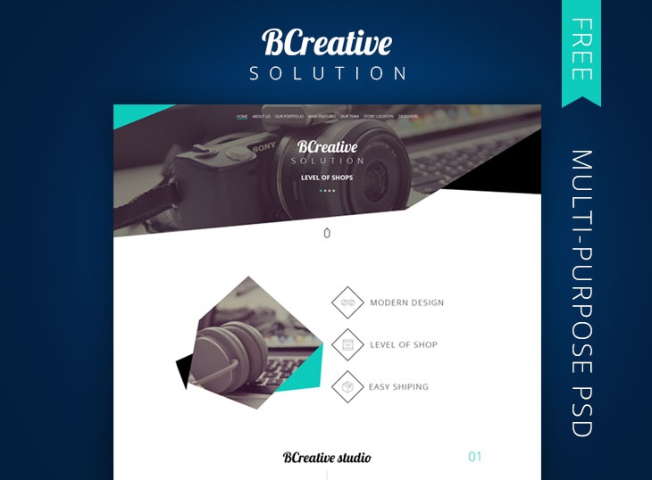 Kreatives App Landing PSD Thema