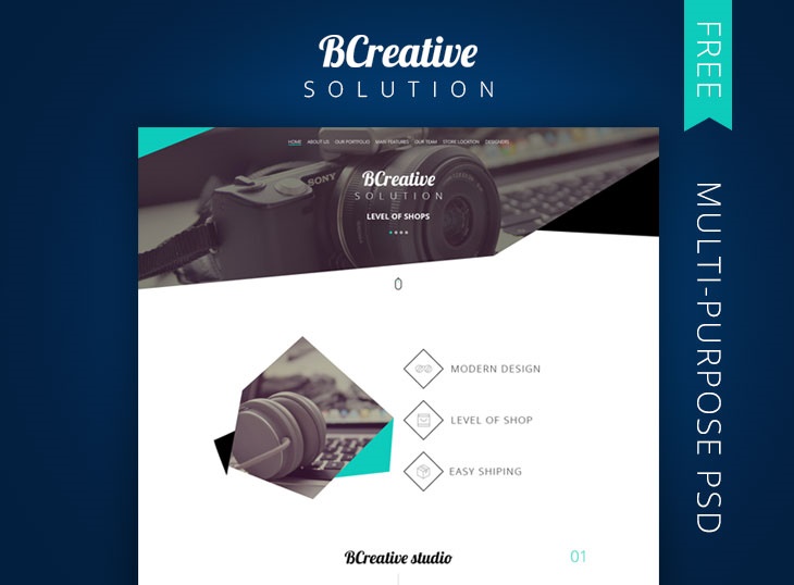 Creative App Landing PSD Theme